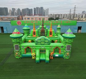 T5-3187 Château Gonflable Thème Tortues Ninja