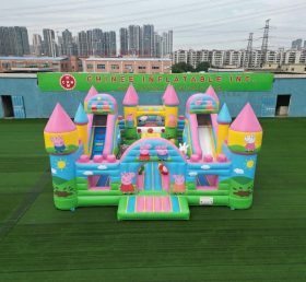 T5-3193 Château Gonflable Thème Peppa Pig