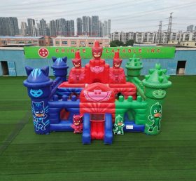 T5-3195 Château Gonflable Thème PJ Masks