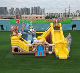 T5-3227 Château Gonflable Thème Tom Et Jerry