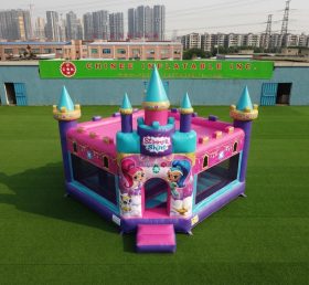 T5-3287 Château gonflable à thème Shimmer & Shine
