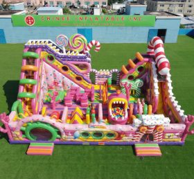 T6-6891 Aire de jeux gonflable sur le thème des bonbons