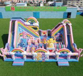 T6-6892 Parc d’attractions gonflable à thème Care Bears