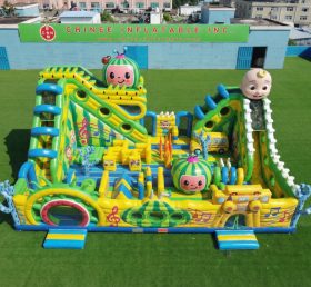 T6-6894 Aire de jeux gonflable thème Cocomelon