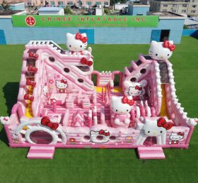 T6-6911 Parc d’attractions gonflable thème Hello Kitty