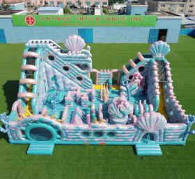 T6-6920 Aire de jeux gonflable à thème sirène