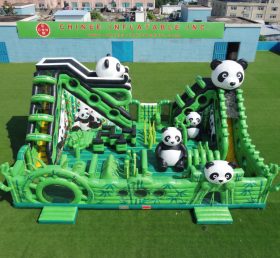 T6-6928 Parc d’attractions gonflable à thème panda