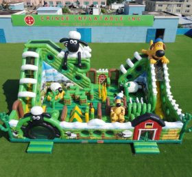 T6-6937 Parc d’attractions gonflable thème Shaun le mouton