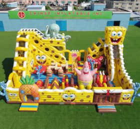 T6-6941 Aire de jeux gonflable thème SpongeBob