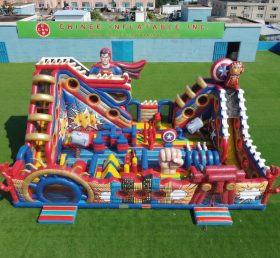 T6-6943 Parc d’attractions gonflable à thème super-héros