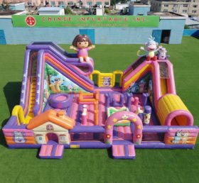 T6-6978 Aire de Jeu Gonflable Thème Dora
