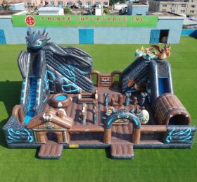 T6-6986 Parc d’attractions gonflable thème Dragons