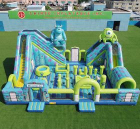 T6-6998 Parc d'attractions gonflable sur le thème Monstres et Cie