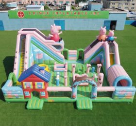 T6-7005 Aire de jeux gonflable thème Peppa Pig