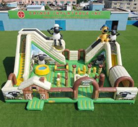 T6-7015 Parc d’attractions gonflable à thème Shaun le Mouton