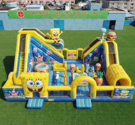 T6-7021 Aire de jeux gonflable thème SpongeBob
