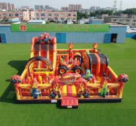 T6-7051 Aire de jeux gonflable thème Blaze Monster