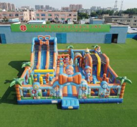 T6-7052 Aire de jeux gonflable à thème Blippi Wonders