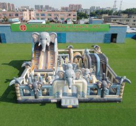 T6-7069 Aire de jeux gonflable à thème éléphant