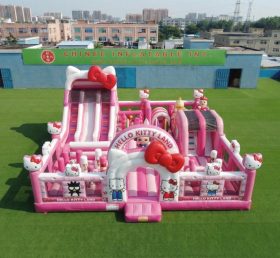 T6-7077 Amusement gonflable à thème Hello Kitty