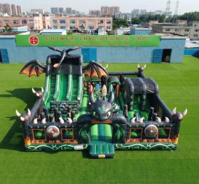 T6-7079 Gonflable de divertissement à thème Dragons et vikings