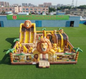T6-7084 Parc d’attractions gonflable à thème lion