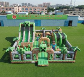 T6-7090 Parc d’attractions gonflable thème Minecraft