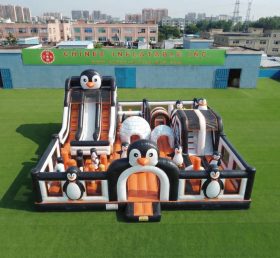 T6-7103 Parc d’attractions gonflable sur le thème des pingouins