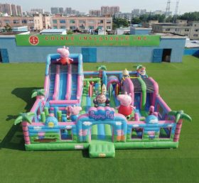T6-7104 Parc d’attractions gonflable thème Peppa Pig
