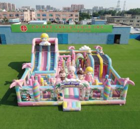 T6-7109 Parc d’attractions gonflable à thème Pop Mart
