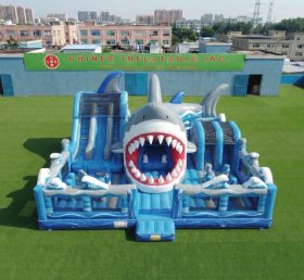 T6-7116 Parc d’attractions gonflable thème requin