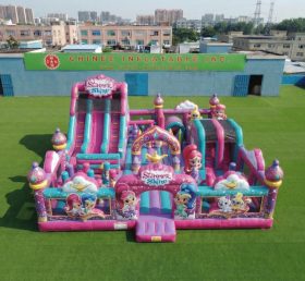 T6-7118 Aire de jeux gonflable thème Shimmer & Shine