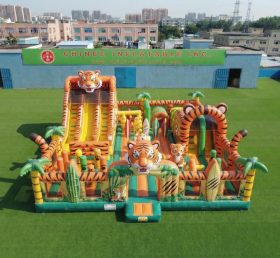 T6-7139 Amusement gonflable à thème tigre