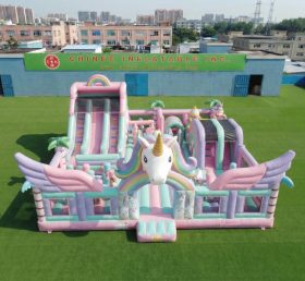T6-7146 Amusement gonflable à thème licorne