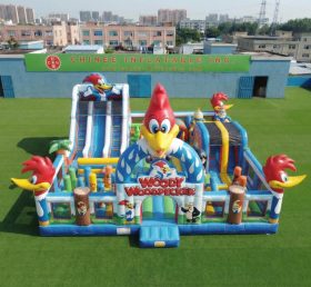 T6-7149 Aire de jeux gonflable à thème Woody Woodpecker