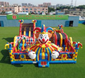 T6-7160 Parc d’attractions gonflable à thème clown