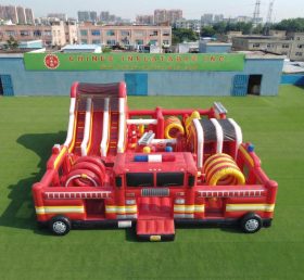 T6-7172 Amusement Gonflable Thème Camion de Pompiers