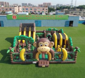 T6-7192 Parc d’attractions gonflable à thème singe