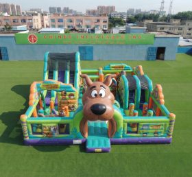 T6-7214 Jeu Gonflable à Thème Scooby-Doo