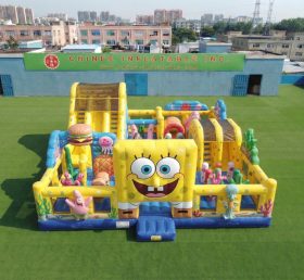 T6-7220 Aire de jeux gonflable à thème SpongeBob