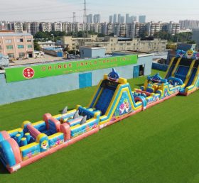 T7-4507 Parcours d’obstacles gonflable thème Baby Shark