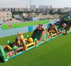T7-4518 Parcours d'obstacles gonflables à thème Boonie Bears