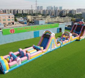 T7-4522 Parcours d'obstacles gonflable à thème Care Bears