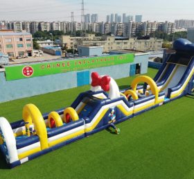 T7-4538 Parcours d'obstacles gonflable sur le thème de Donald Duck