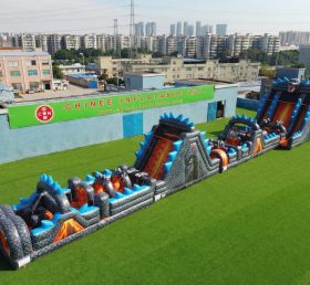 T7-4555 Parcours d'obstacles gonflable à thème Godzilla