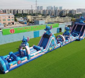 T7-4572 Parcours d’obstacles gonflable sur le thème Lilo & Stitch