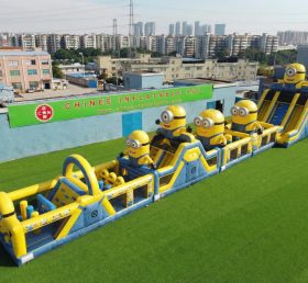 T7-4584 Parcours d’obstacles gonflable à thème Minions