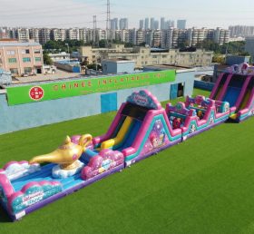 T7-4626 Parcours d'obstacles gonflables à thème Shimmer & Shine