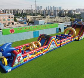 T7-4629 Parcours d'obstacles gonflables sur le thème de Sonic