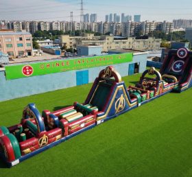 T7-4641 Parcours d'obstacles gonflables sur le thème des Avengers